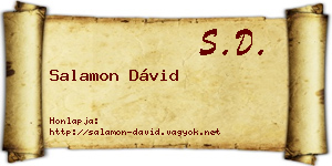 Salamon Dávid névjegykártya